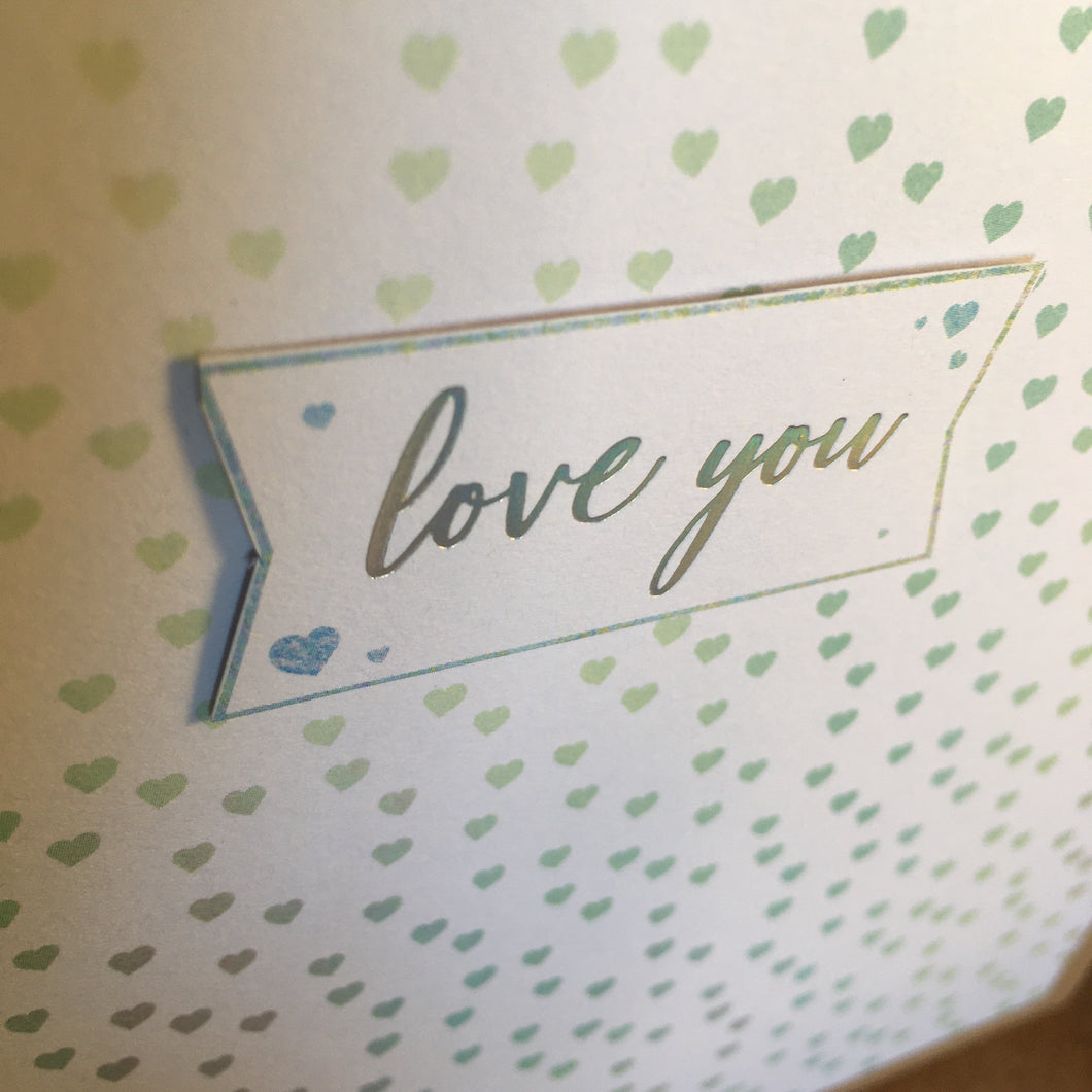 Love You Card - Handmade by Natalie