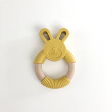 Load image into Gallery viewer, Beech &amp; Silicone Bunny Teether - Seb and Roo
