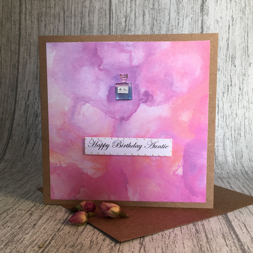 Auntie Birthday Card - Handmade by Natalie