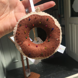 Doughnut Felt Decoration - Donut - Giddy Designs