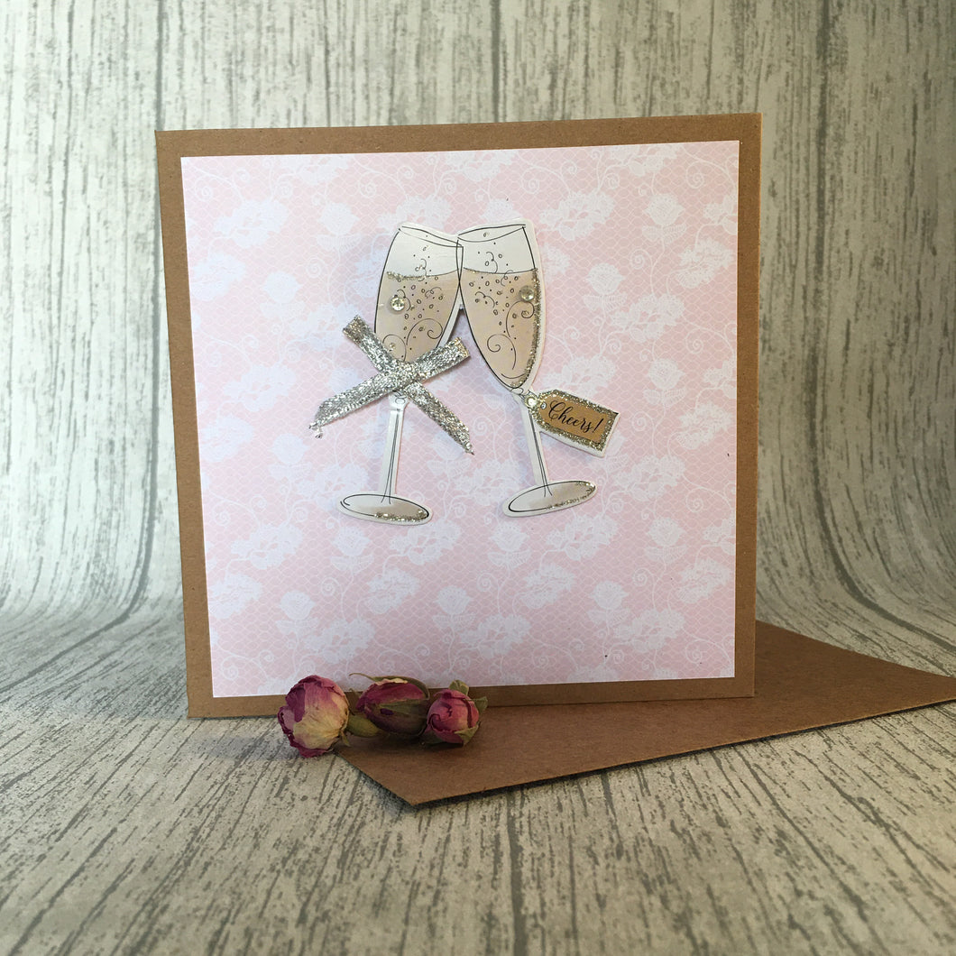 Cheers - Congratulations Card - Handmade by Natalie