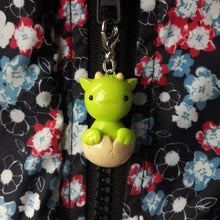 Load image into Gallery viewer, Dinosaur Egg Charm / Zip Pull - Pins and Noodles
