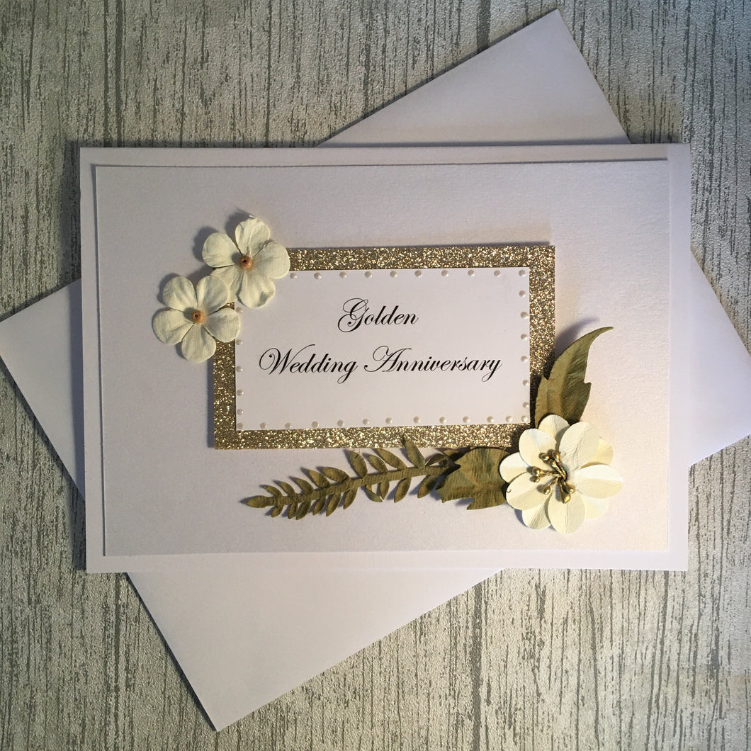 Golden Wedding Anniversary - Handmade By Natalie