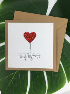 Boyfriend Anniversary/Valentine’s Day Card - Handmade by Natalie