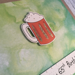 65th Birthday Card - 65 - Handmade by Natalie