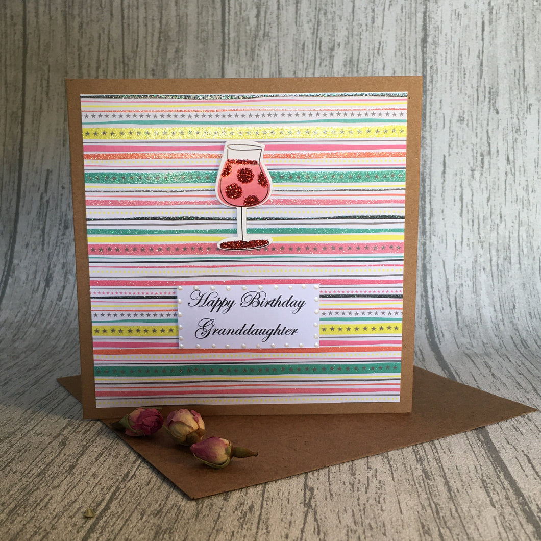 Granddaughter Birthday Card - Handmade by Natalie