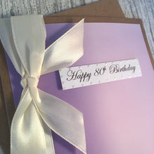 Load image into Gallery viewer, 80th Birthday Card - 80 - Handmade by Natalie
