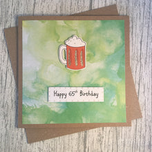 Load image into Gallery viewer, 65th Birthday Card - 65 - Handmade by Natalie
