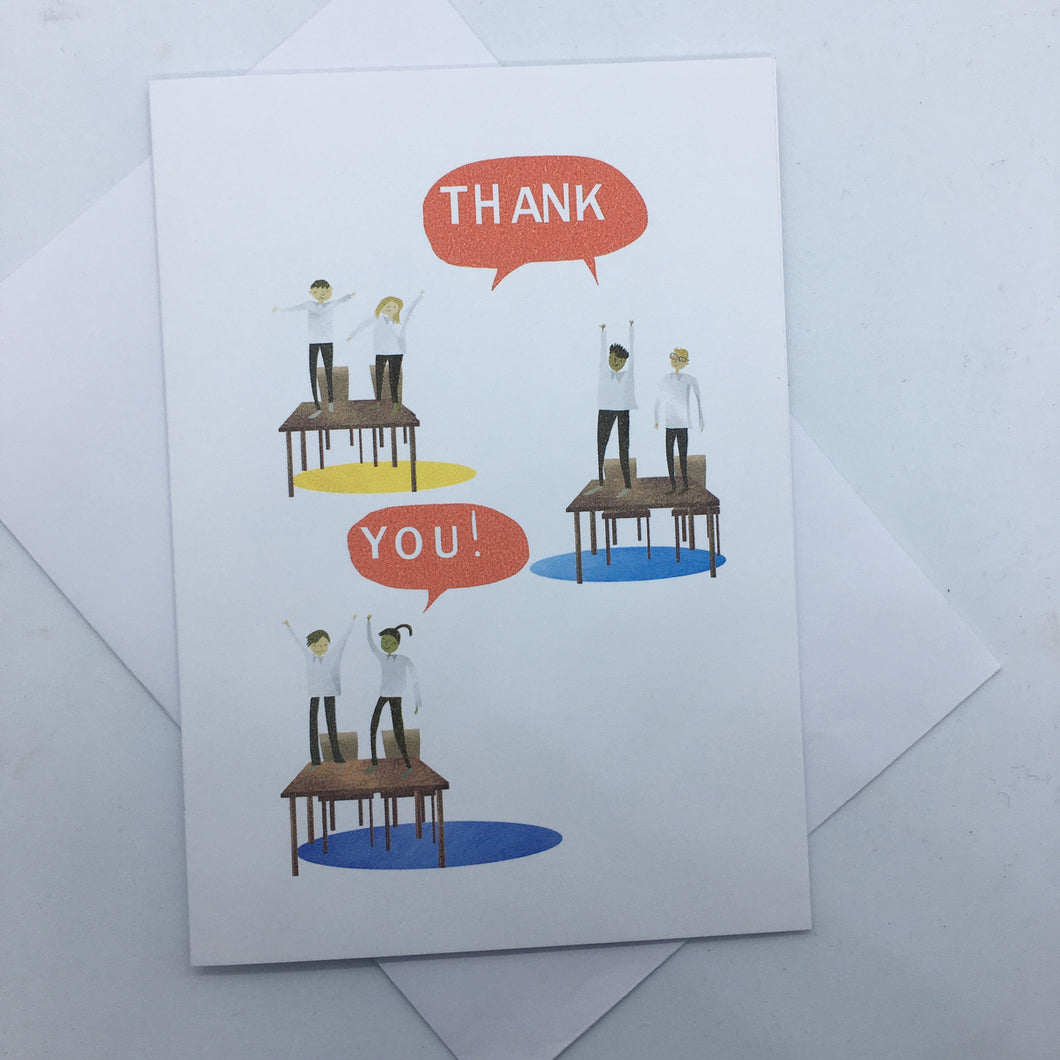 Thank You card - thank you teacher - Illustrator Kate