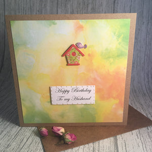 Husband Birthday Card - Handmade by Natalie