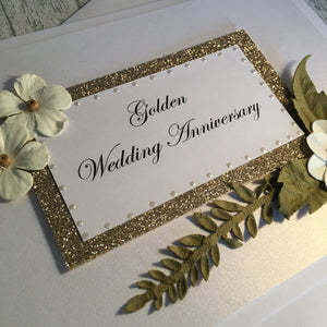 Golden Wedding Anniversary - Handmade By Natalie