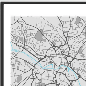 Leeds Map Illustration - A4 print - Art by Arjo - Yorkshire Illustrations