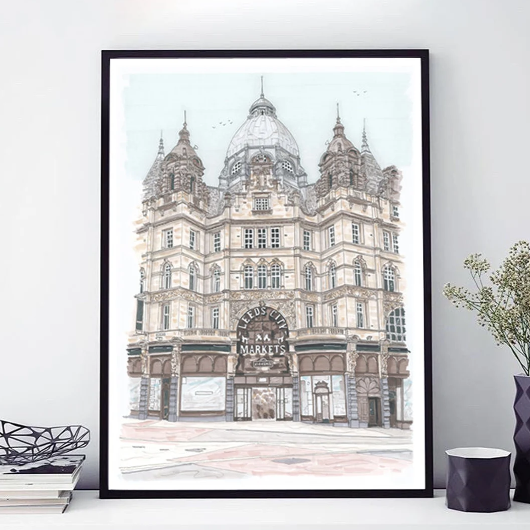 Kirkgate Market Leeds - A4 print - Art by Arjo - Leeds artwork