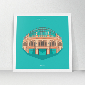 The Majestic, Leeds - Square Print - Empty Insides Art