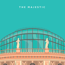 Load image into Gallery viewer, The Majestic, Leeds - Square Print - Empty Insides Art
