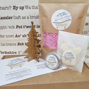 Have Yourself a Merry little Chuffin' Christmas Bath and Body Gift Set - Little Shop of Lathers -Yorkshire Christmas Gifts