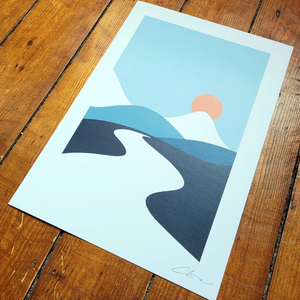 Walking in the Mountains A4 print series - Or8Design - Outdoors