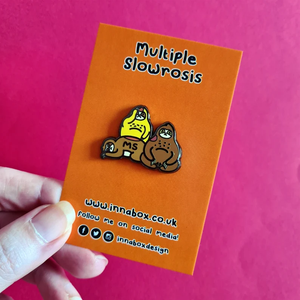 Multiple slowrosis enamel pin - MS - chronic illness pin badge - Invisible Illness Club - Innabox