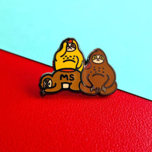 Load image into Gallery viewer, Multiple slowrosis enamel pin - MS - chronic illness pin badge - Invisible Illness Club - Innabox
