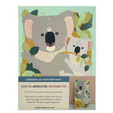 Load image into Gallery viewer, New  Baby Koala Card - 3D pop up card - Raspberry Blossom
