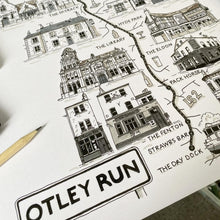 Load image into Gallery viewer, Otley Run - A4 print - Art by Arjo - Leeds artwork
