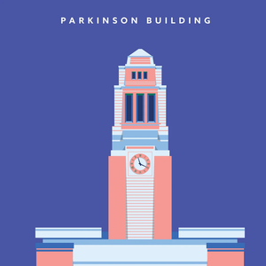 Parkinson Building, University of Leeds - Square Print - Empty Insides Art