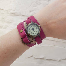 Load image into Gallery viewer, Leather Wrap Watch - Shadow Crafts - gift idea - recycled leather
