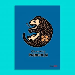 Chronic Pain-golin Illness motivational postcard - Innabox - self care - Chronic Pain - Pangolin