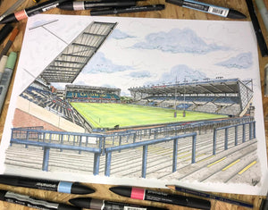 Headingley Stadium - Leeds Rhinos - A4 print - Art by Arjo - Leeds artwork