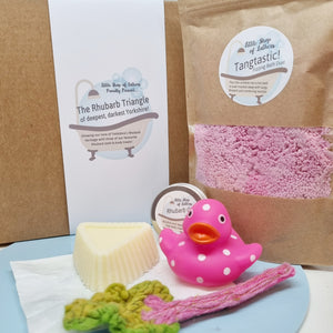 The Rhubarb Triangle Bath and Body Gift Set - Little Shop of Lathers -Yorkshire Gifts