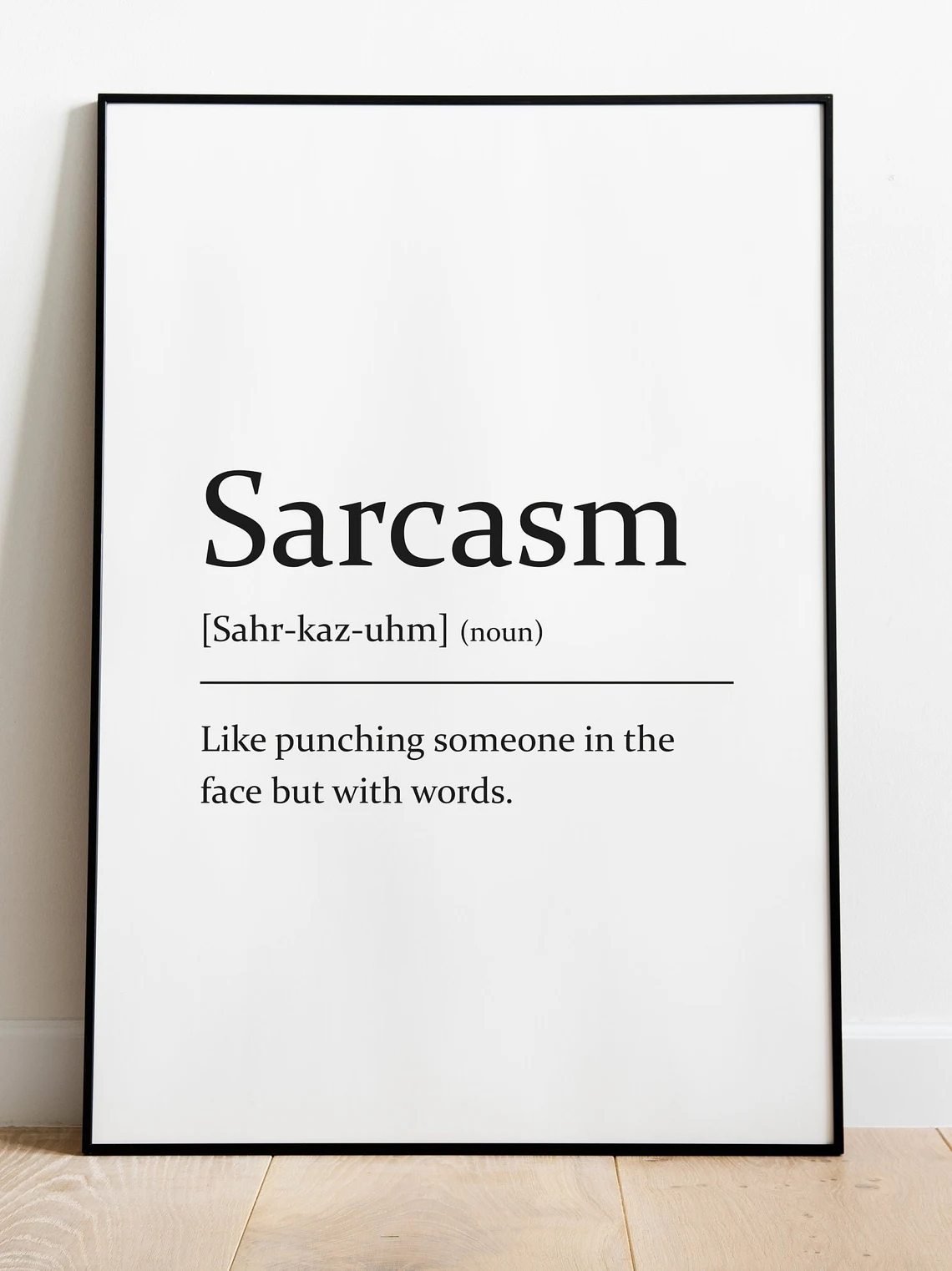 Sarcastically Definition Sarcastic dictionary definition Print - Sarcasm - A4 Print - The Craft ...