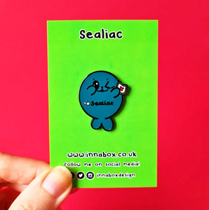 Sealiac Enamel Pin - Coeliac Disease - Invisible Illness Club - Innabox