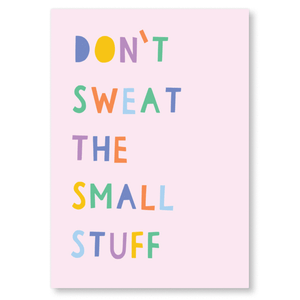 Postcard - Don't sweat the small stuff - Whale and Bird