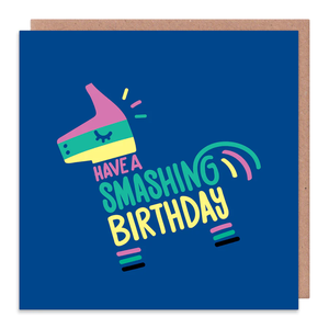 Have a smashing birthday - pinata - greetings card - Whale and Bird