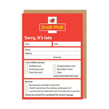 Load image into Gallery viewer, Sorry it&#39;s late birthday card - OHHDeer - Funny Greetings Card - sarcastic cards
