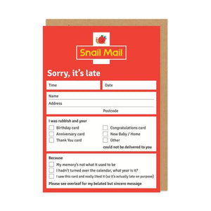 Sorry it's late birthday card - OHHDeer - Funny Greetings Card - sarcastic cards