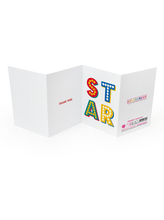 Load image into Gallery viewer, You&#39;re an absolute star - Thank you so much - Concertina Greetings Card - Brainbox Candy
