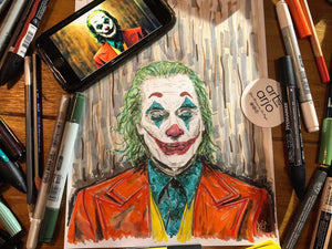 The Joker Illustration - A4 print - Art by Arjo - Film and TV - Batman