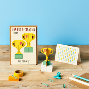 Trophy - Wooden Pop Out Card and Decoration - card and gift in one - The Pop Out Card Company
