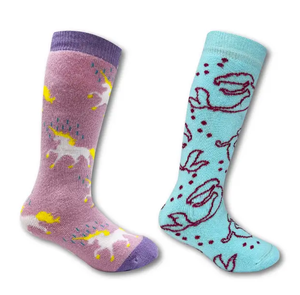 Childrens Welly socks 2 pack - Unicorns and Mermaids - Urban Eccentric