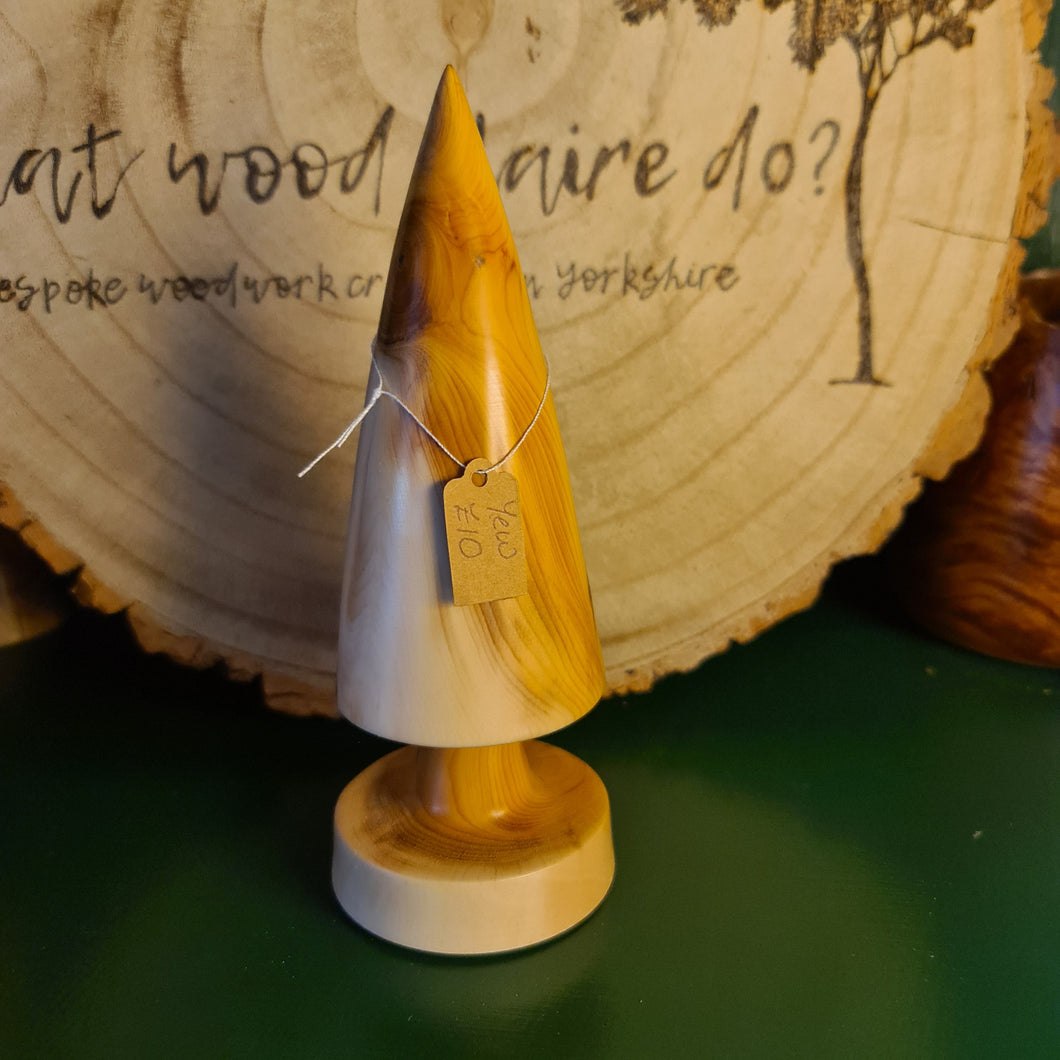 Wooden Christmas Tree - Yew - Wood Turned Tree - What Wood Claire Do?