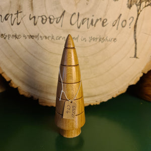 Wooden Christmas Tree - Oak - Wood Turned Tree - What Wood Claire Do?